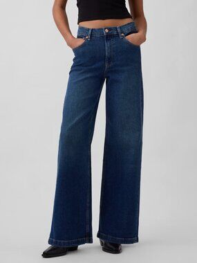GAP High Rise Stride Wide Leg Jeans | Like New